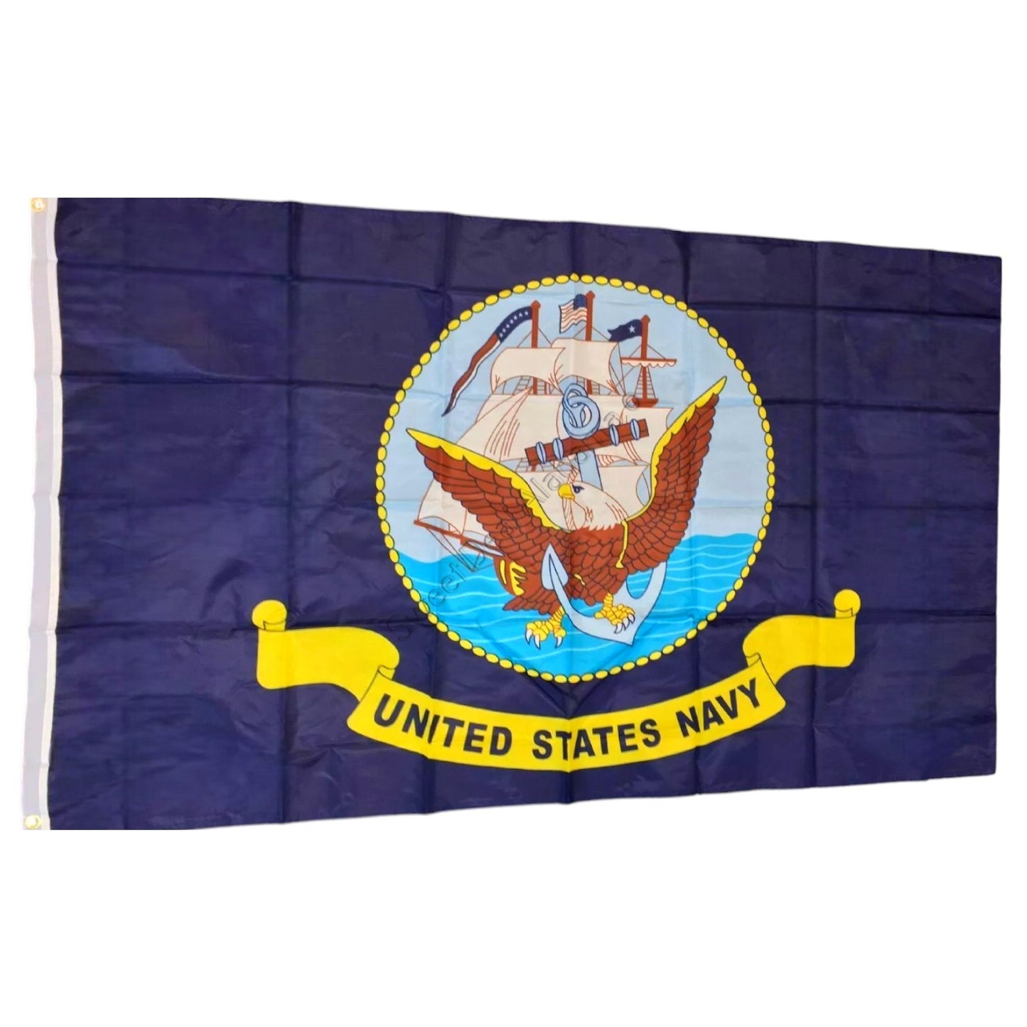 United States Navy (Ship) 3 Ft. x 5 Ft. 100D Oxford Poly Flag / Banner, NIP