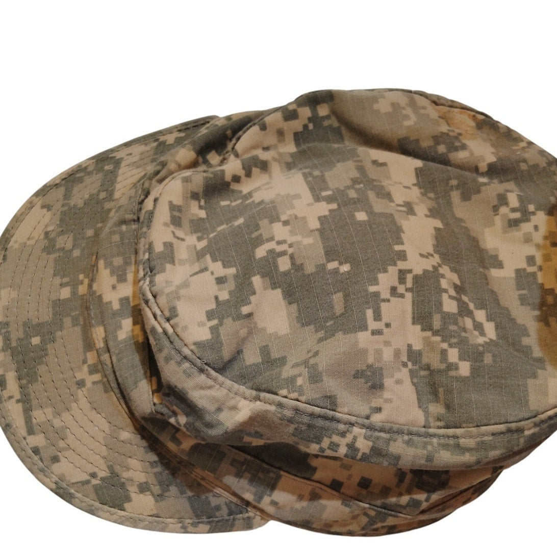 United States Digital ACU Camo Patrol Cap, Size 7.5, Ripstop, Bernard Cap, EUC