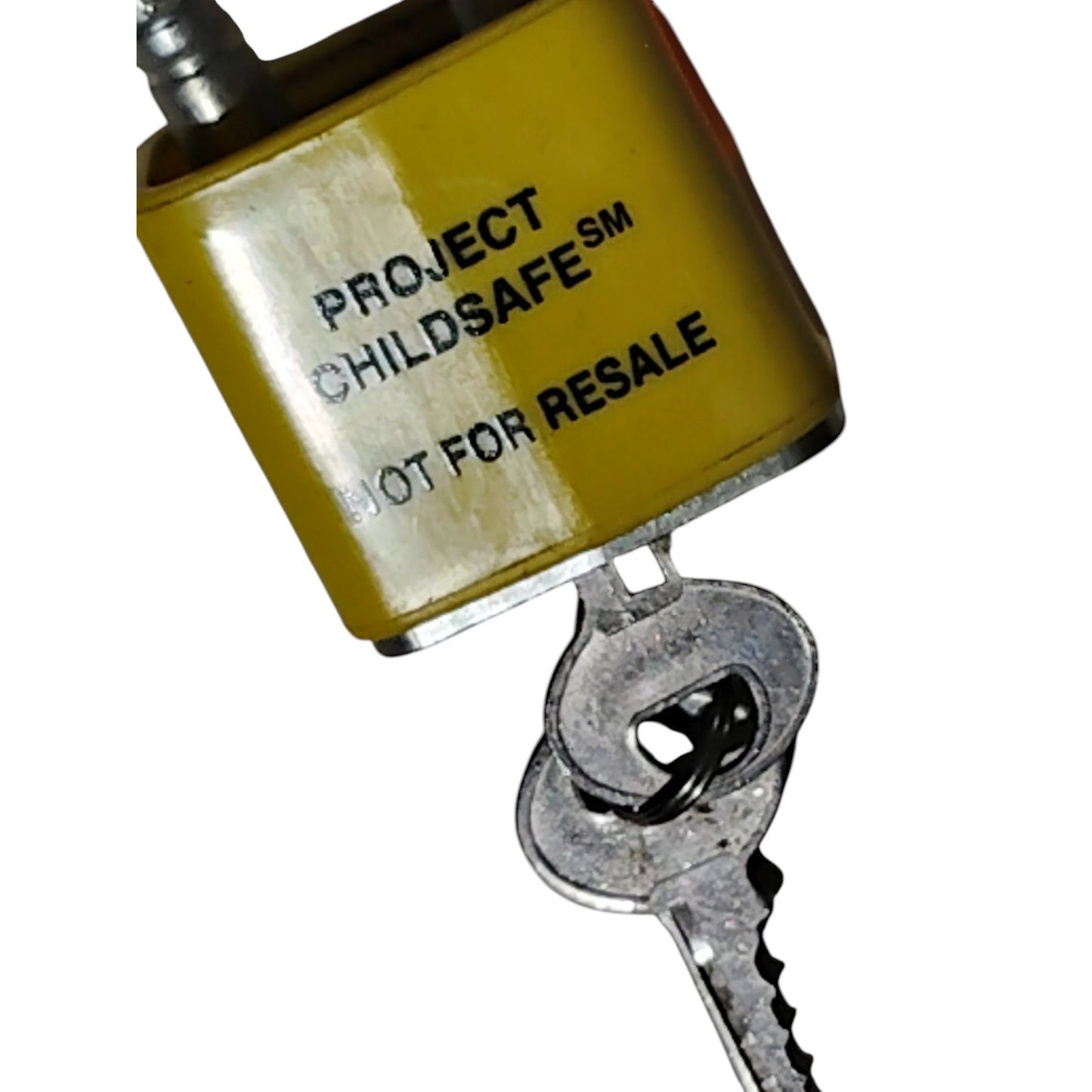 Protect Child-Safe Cable Lock – Patent 6705134 – Yellow Jacket – Keyed Padlock – Retail Display