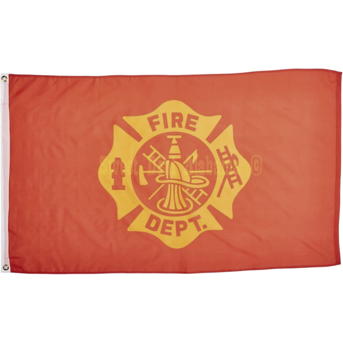 Fire Department Flag, 3 Ft. x 5 Ft. 100D Poly Flag, Brass Grommets