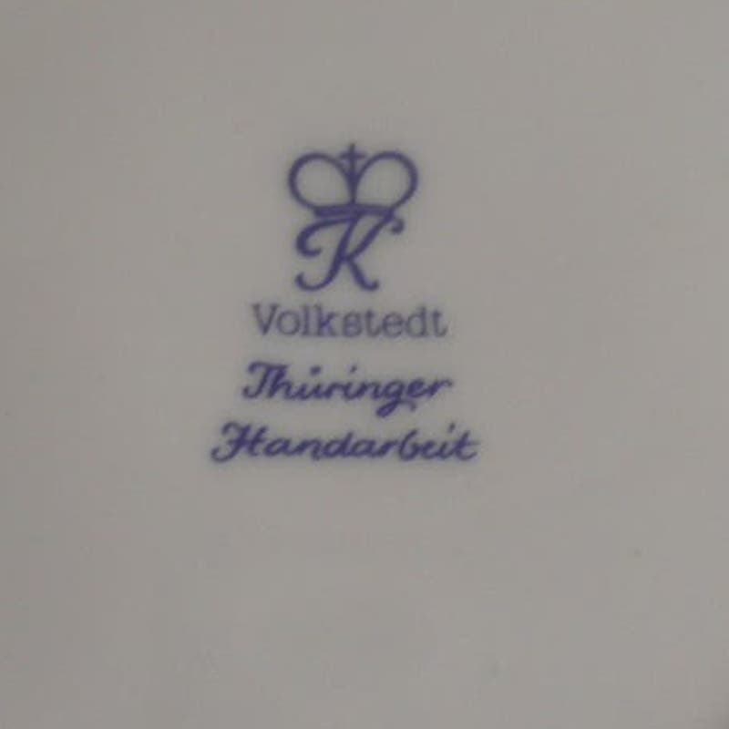 Volkstedt Porcelain Collectors Coaster, 3.75"D, Wartburg Castle Eisenach Germany