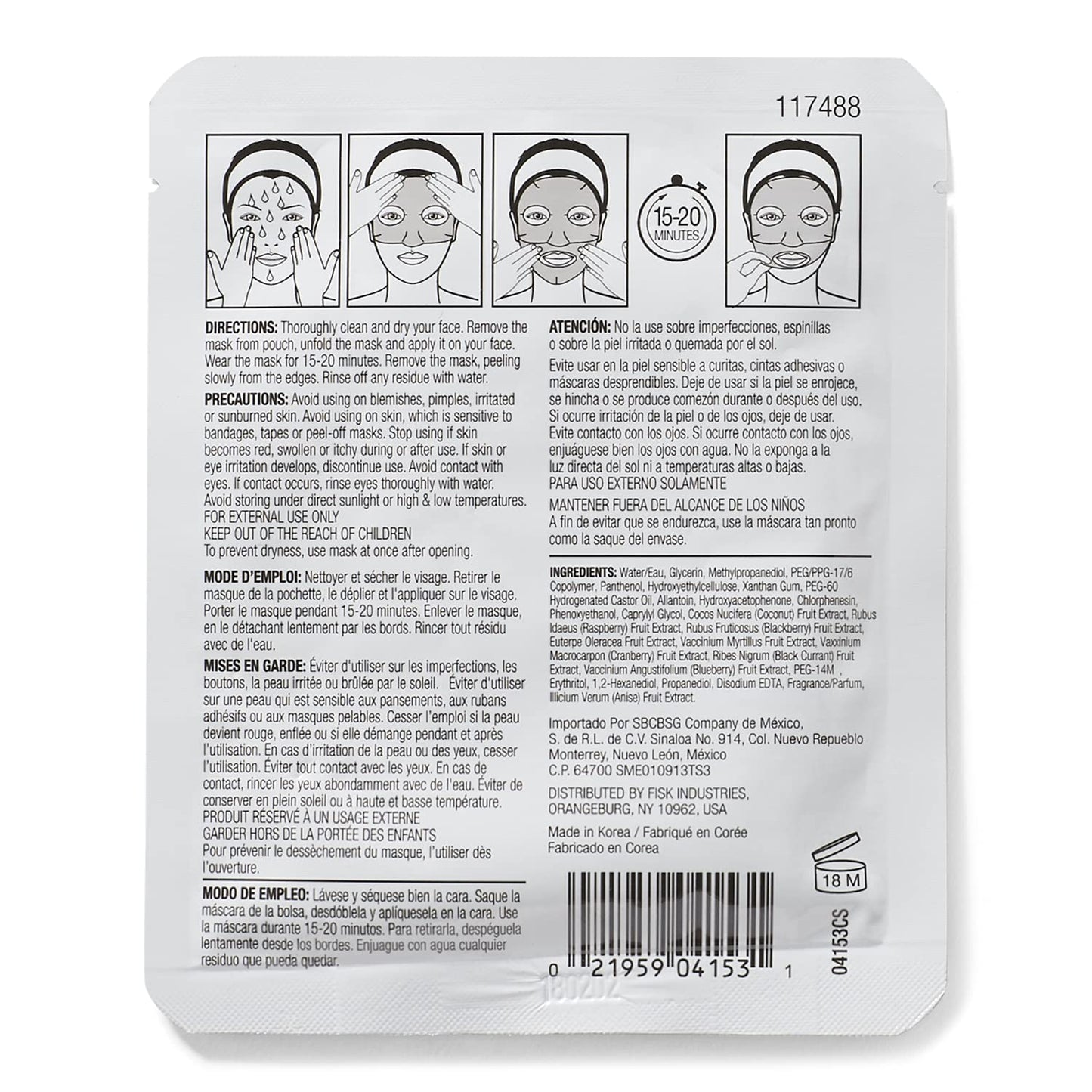 Dermactin-TS Coconut Hydrating Infused Sheet Face Mask