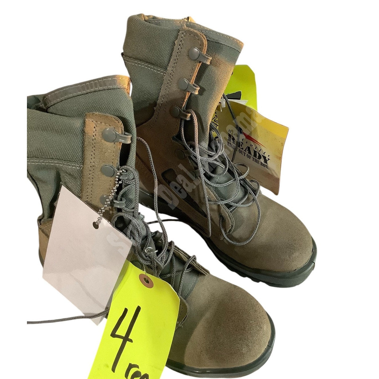 Gortex Belleville Sage Green Boots, Size 4R/4.5R, Cordura w/ Vibram Soles, NWT