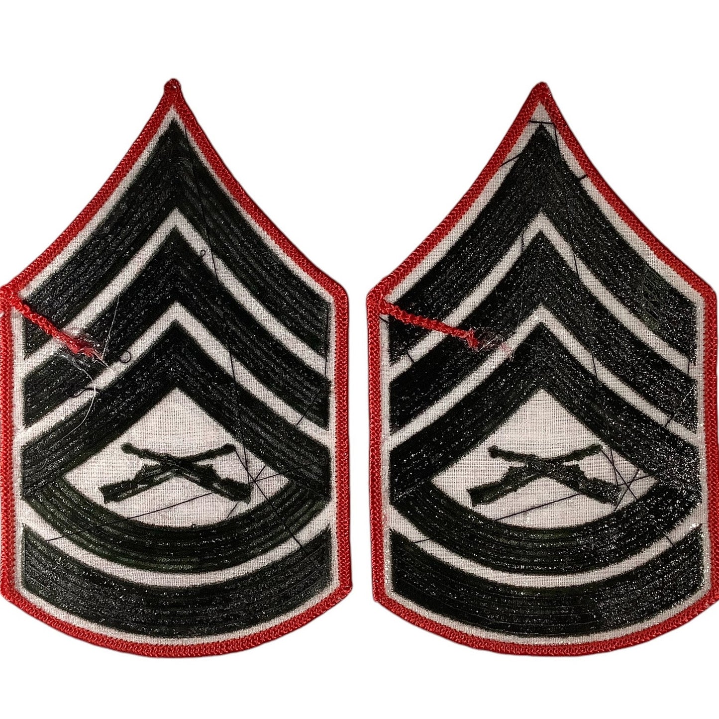 1 Set- US Marine Corps Gunnery Sergeant, Green/Red, 6"H x 3-1/2"W