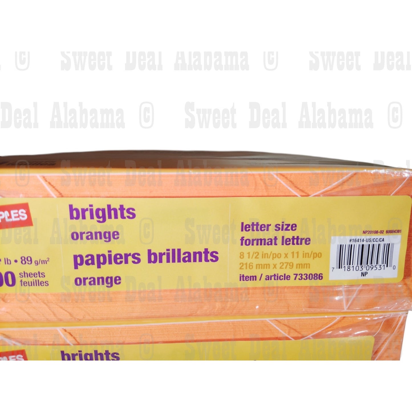 Brights - 3 Reams (1500 Pages) Orange Colored Printer Paper 24 Lb., 8.5" x 11"