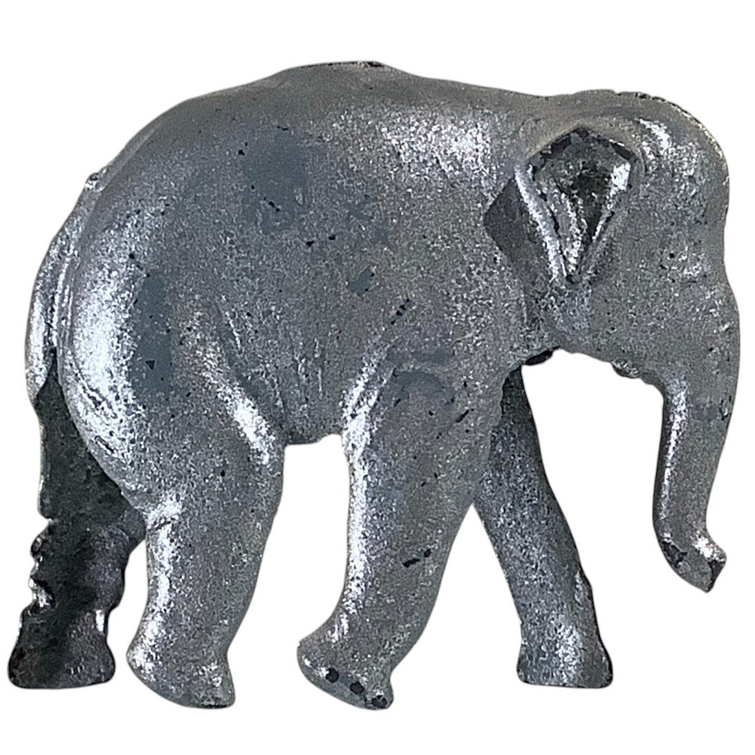 Vintage Miniature Soft Metal Elephant Figurine 1-1/8"H x 1-3/8"L x 1/2"W