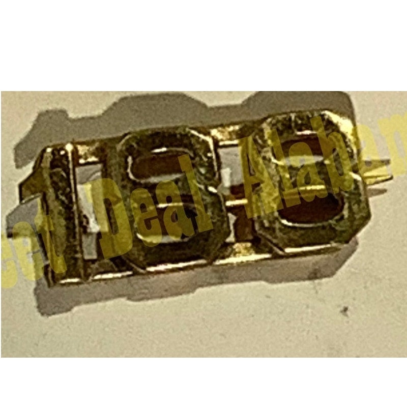 Early/Mid 1900s Brass C-Clasp Number "188" Collar Device 3/8"H Hat / Lapel Pin
