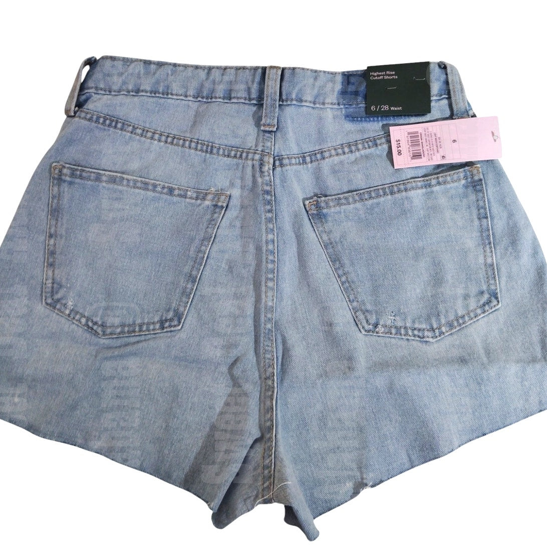 Women's Super-High Rise Cut-Off Jean Shorts - Size 6, 28"W, Wild Fable Brand