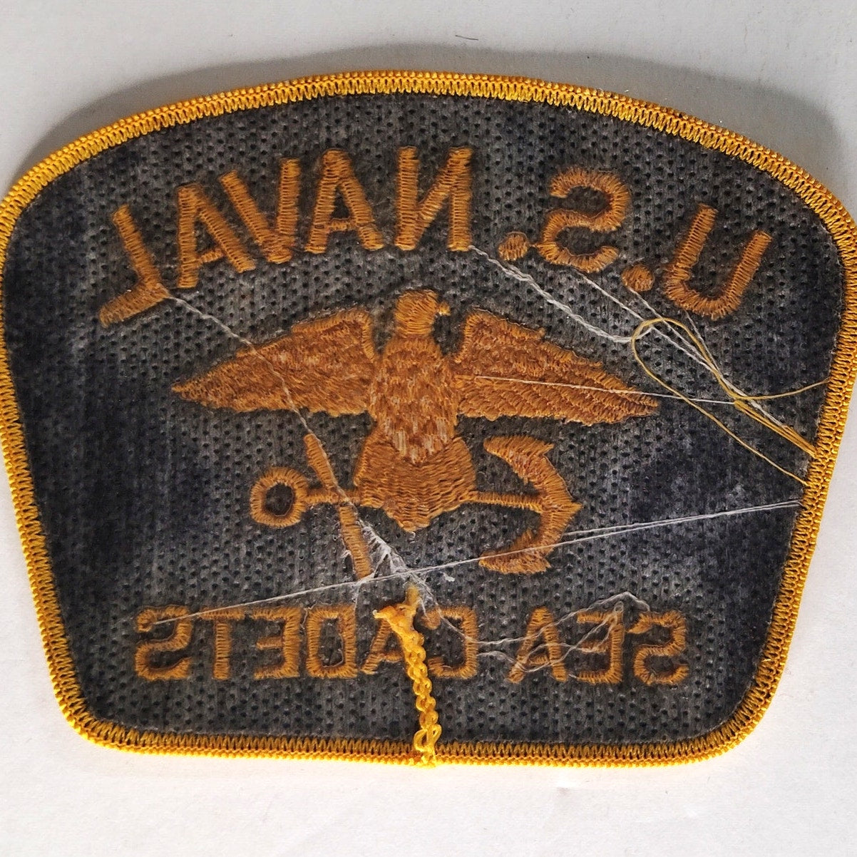 Large US Naval Sea Cadet Corps Embroidered Patch Eagle Anchor 3" × 3‑3/4" Sew‑On