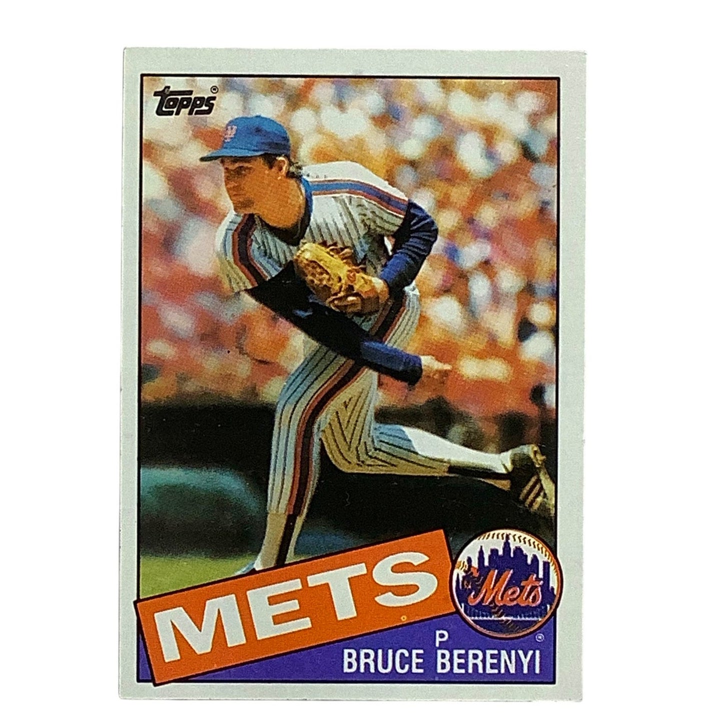 Bruce Berenyi, New York Mets, MLB, 1985 Topps Card 27, EX/NM