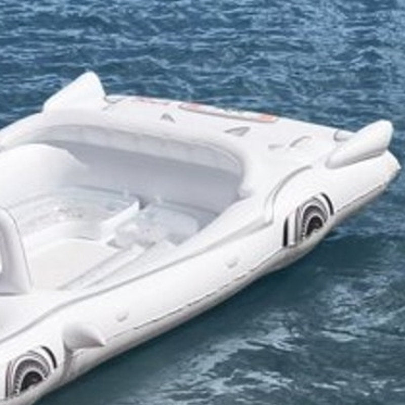 Member's Mark Inflatable Convertible Cruiser – White – 6-Person Float – 8' Wide