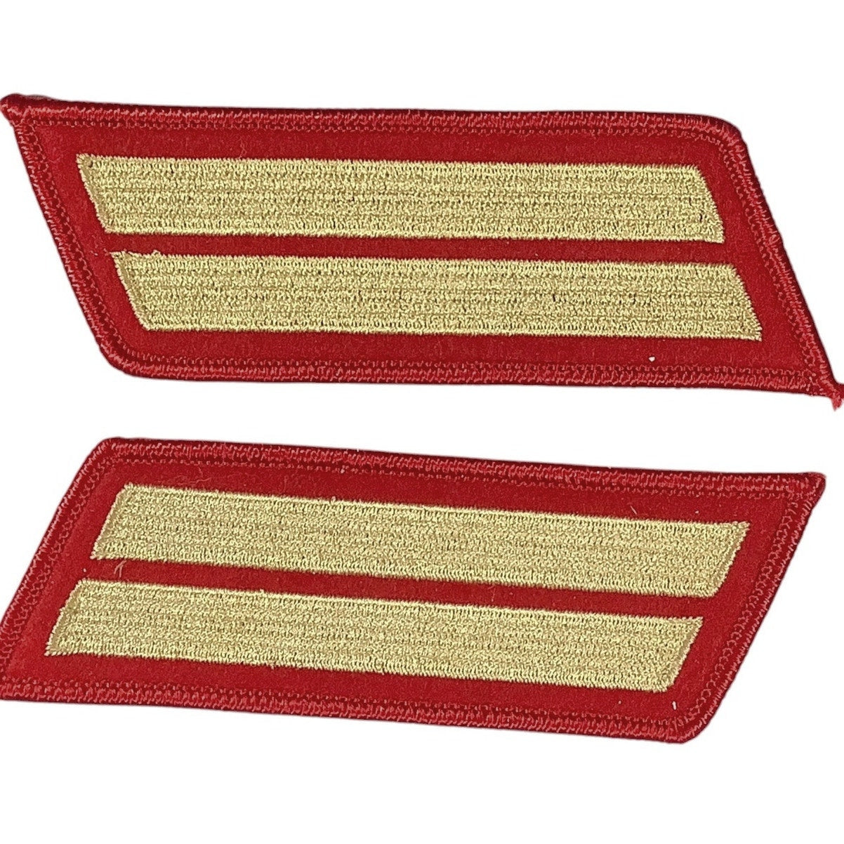 1 Set- 8 Year US Marine Corps Service Stripe (2) Female - Gold on RED