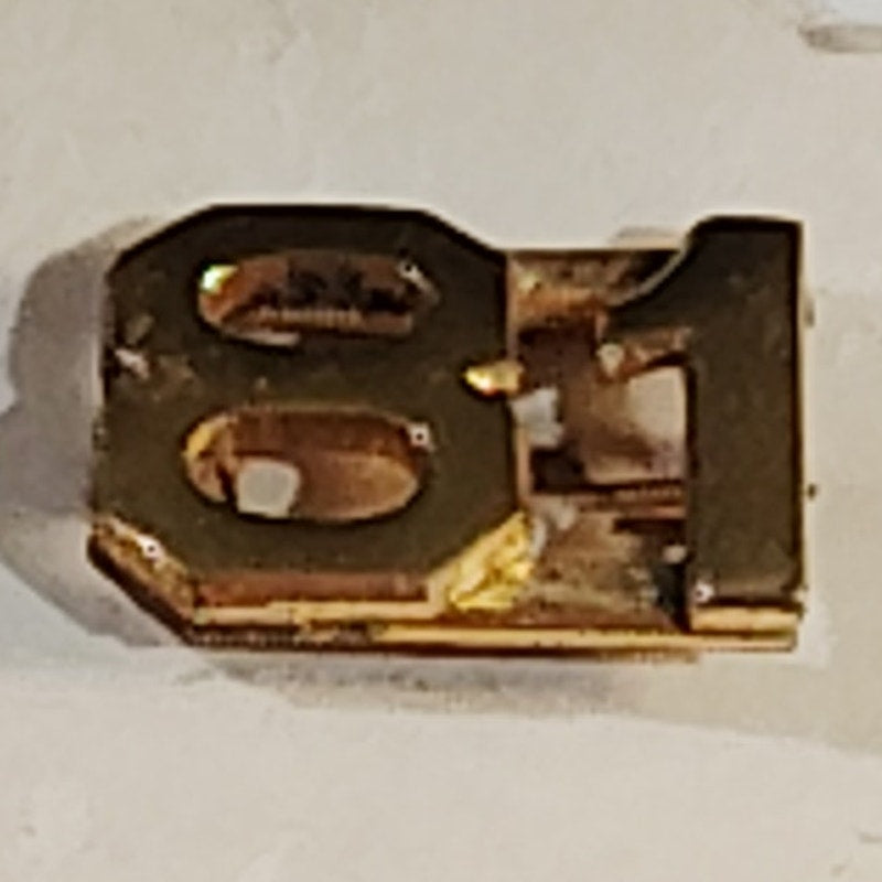 Early/Mid 1900s Brass C-Clasp "81" Collar Device 3/8"H Hat / Lapel Pin