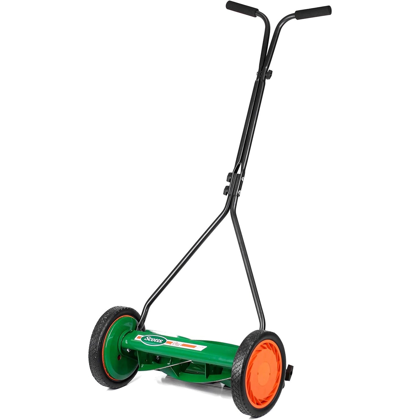 Scotts 415-16S Push Reel Lawn Mower 16" – Manual Grass Cutter, 5-Blade, Green
