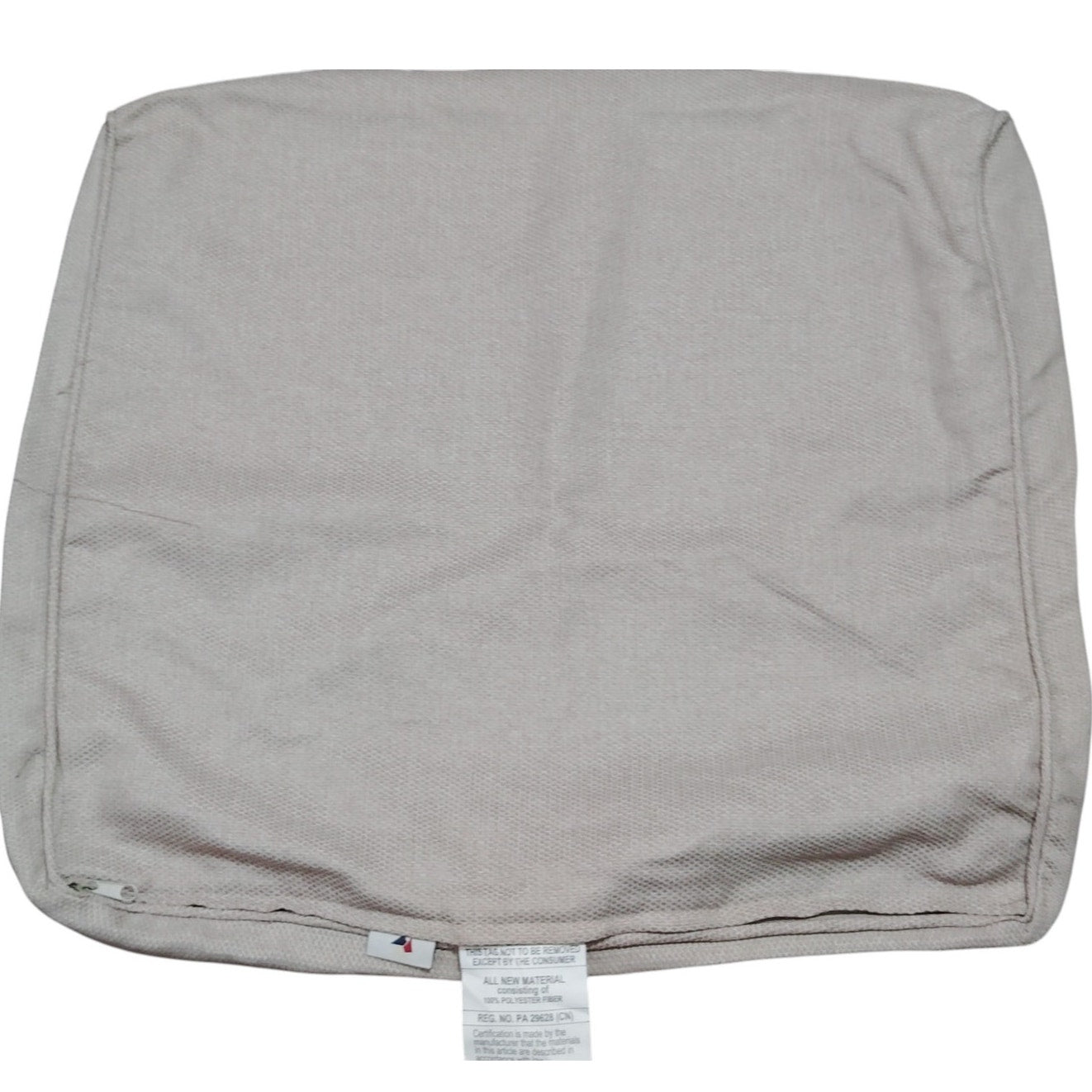 Outdoor Furniture Slipcover – 24" W × 22" D × 4" H Taupe Beige, No Filling