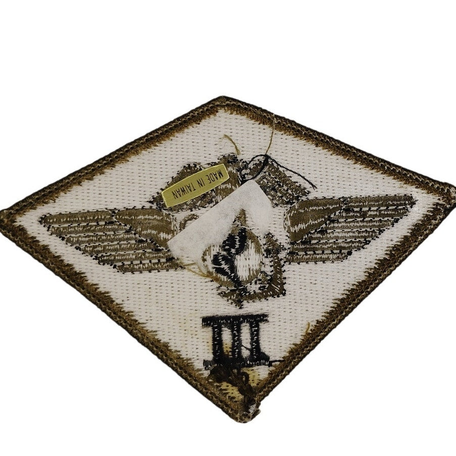 USMC 3rd Marine Aircraft Wing Subdued OD Patch 3‑7/8" × 2‑3/4" Merrowed
