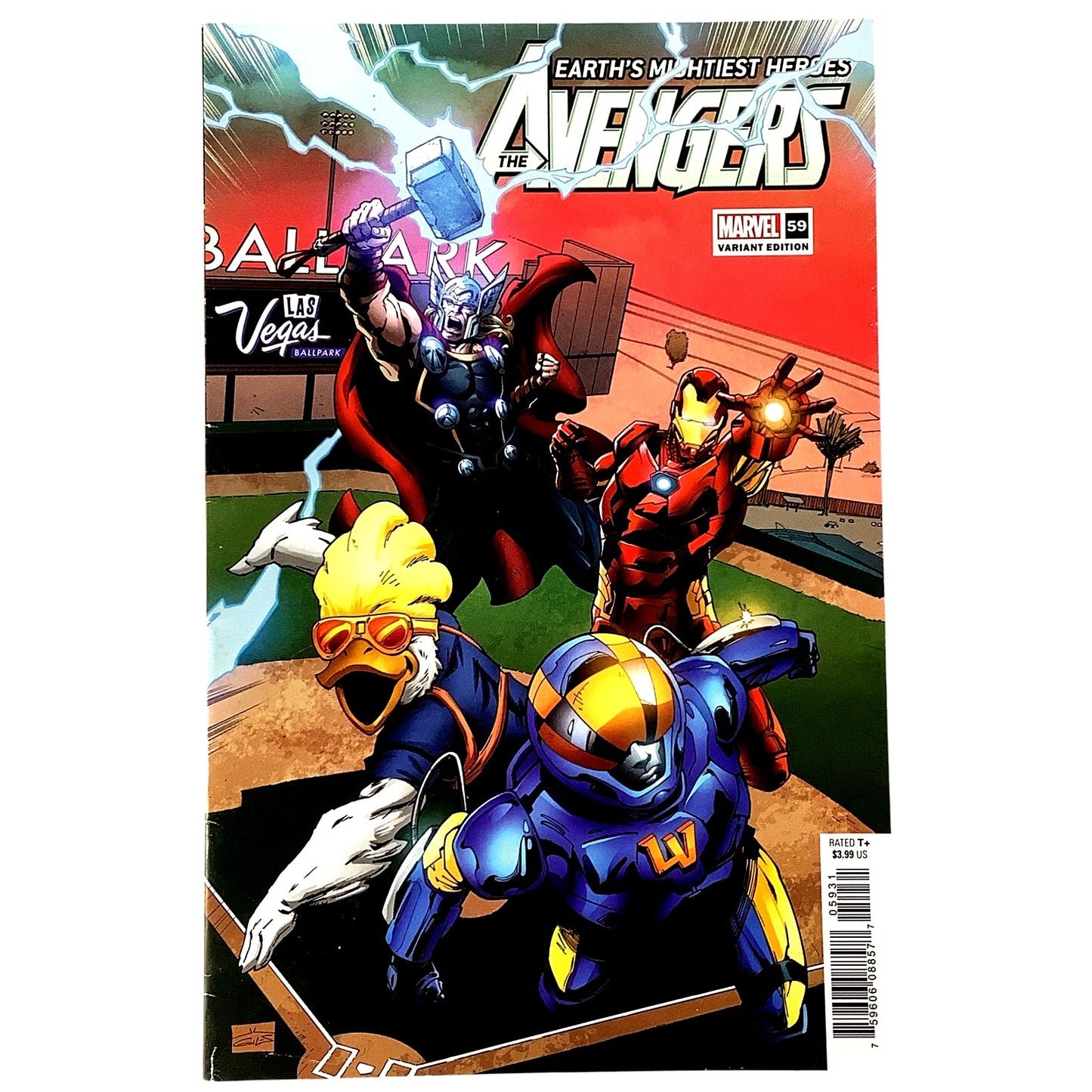 Marvel's Avengers #59 , Limited Variant, Las Vegas Ballpark, Aviator Promo, 9/22