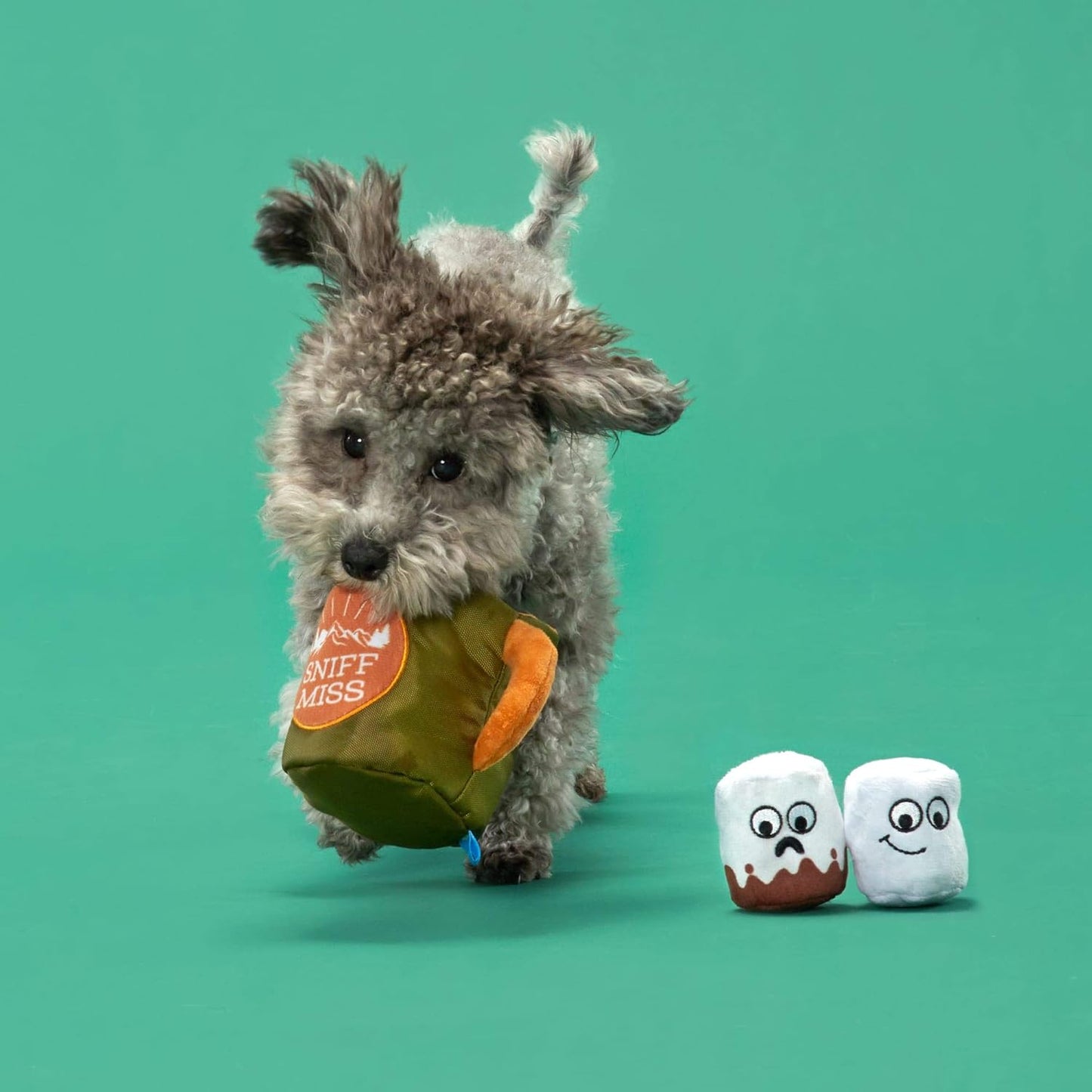 Bark Sniff Miss Marshmallows & Mug Soft Toys (3-in-1) for Small Dogs