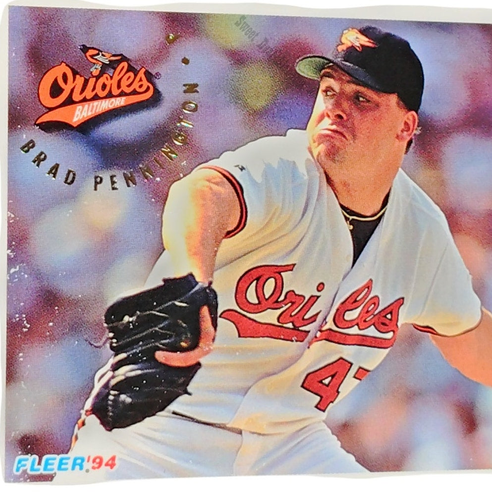 Brad Pennington, Baltimore Orioles, #15, 1994 Fleer Baseball Collector's Card