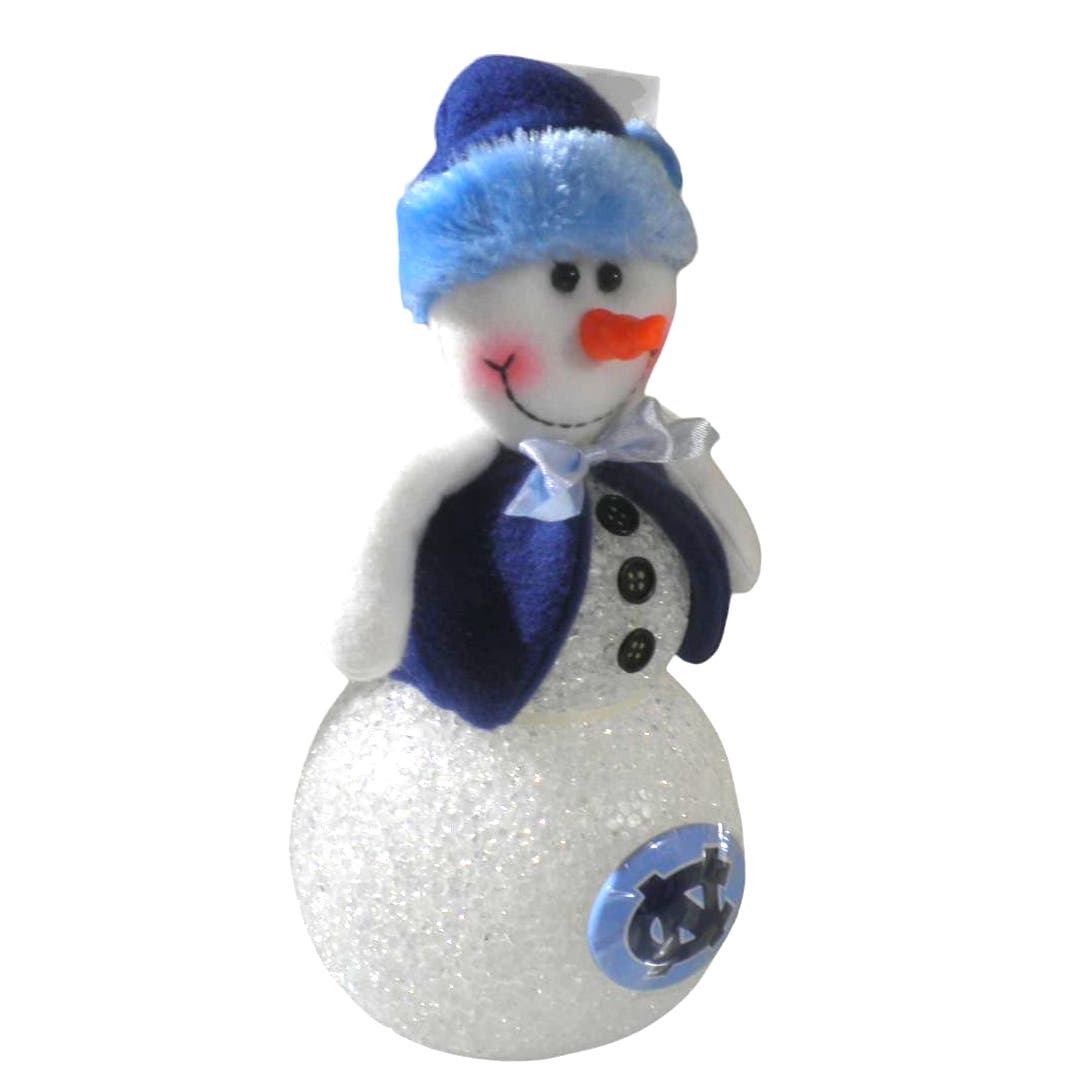 NCAA ACC North Carolina Tar Heels 10" Light-up Tabletop Snowman Tabletop Decor