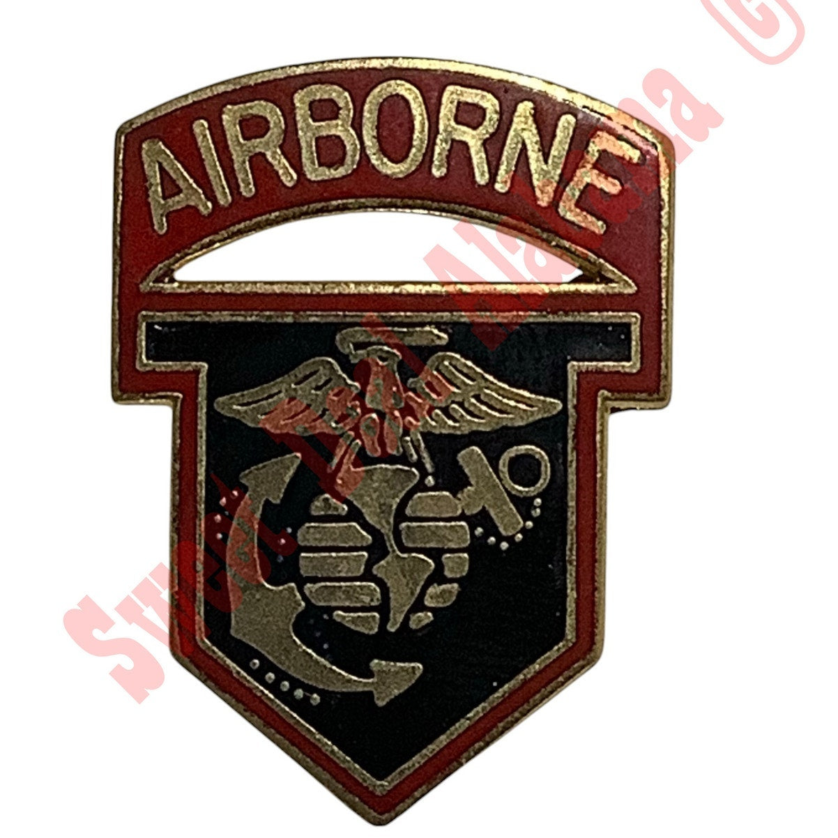 Vintage USMC Airborne Emblem - Hat, Lapel, Tie Tack Pin 1"H x 3/4"W
