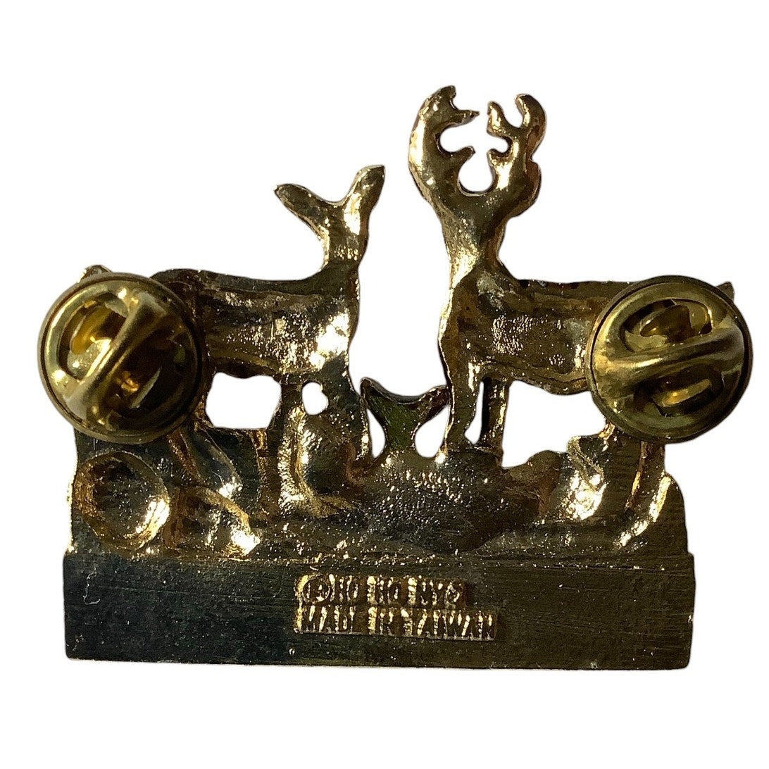1988 Lions Club International, White Tail Buck, Doe & Fawn Pin, Virginia 1988