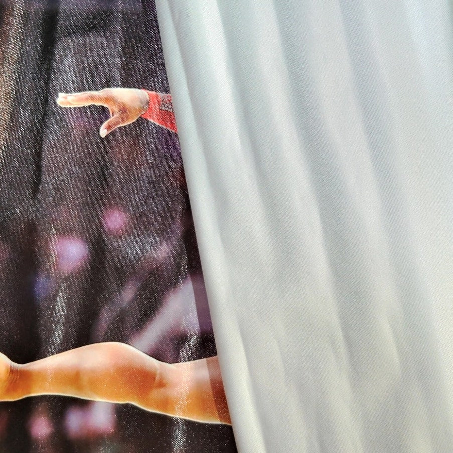 Simone Biles Canvas Print – USA Olympic Gymnastics, 24x16" Unframed, Red Leotard Performance Pose