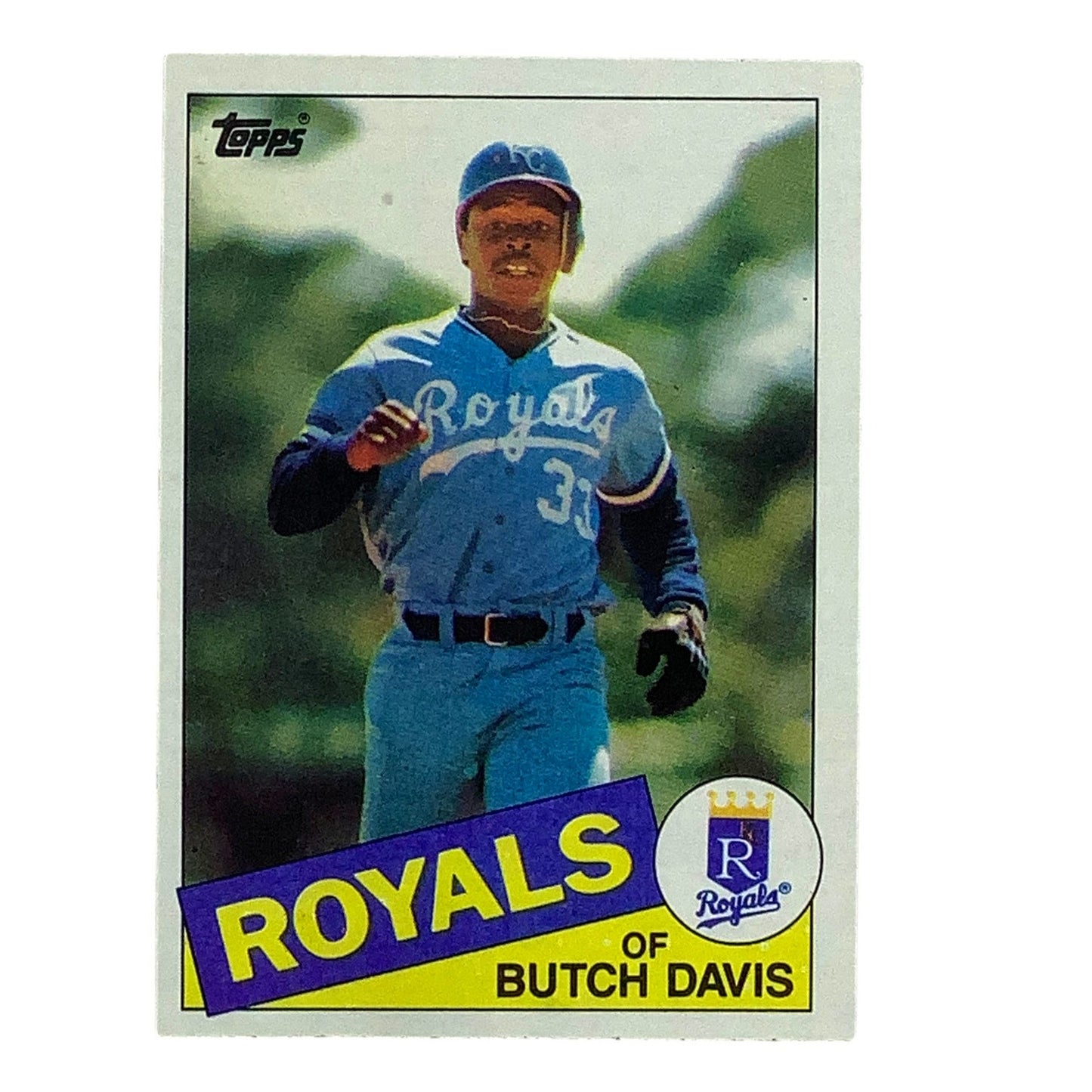 Butch Davis, Kansas City Royals, MLB, 1985 Topps Card 49, EX/NM