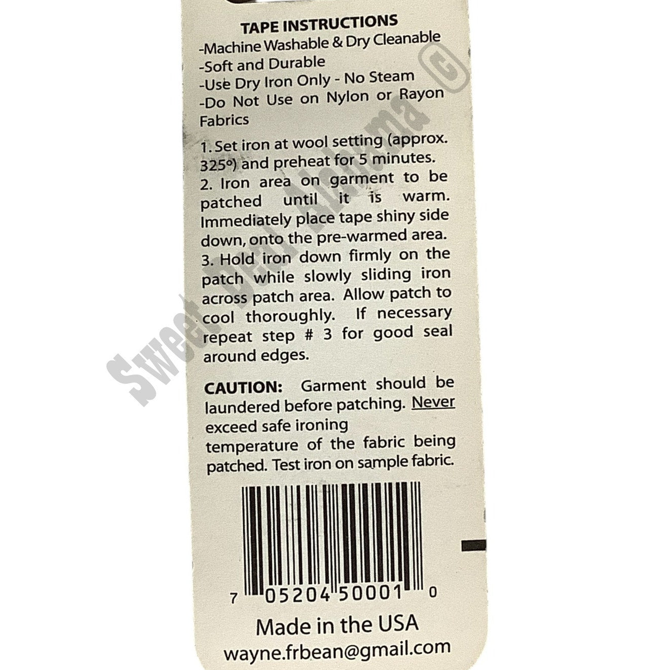 US Military Uniform COM-PAC Iron on Clothing Marking Tape 3 Feet Total Length