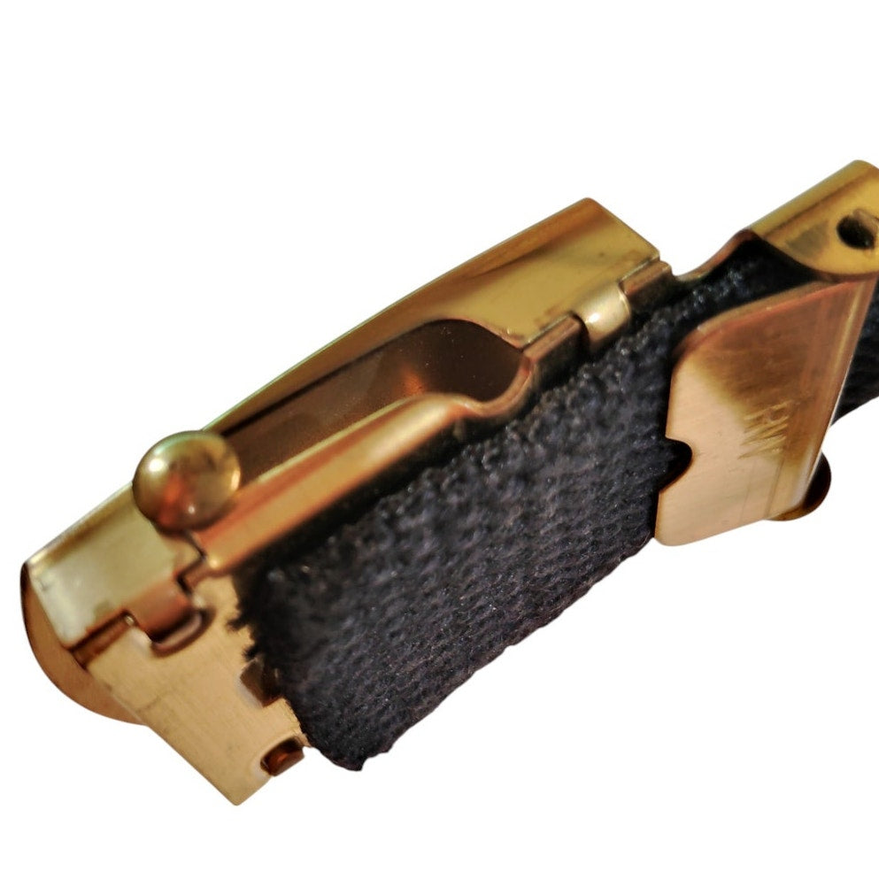 US Military 1" Navy Blue Web Belt 23" Brass Buckle Issued