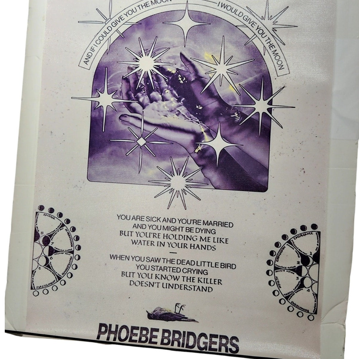 Phoebe Bridgers "Moon Song" Canvas Wall Art, Indie Music Poster Print, Album Lyrics, 12x16" Unframed
