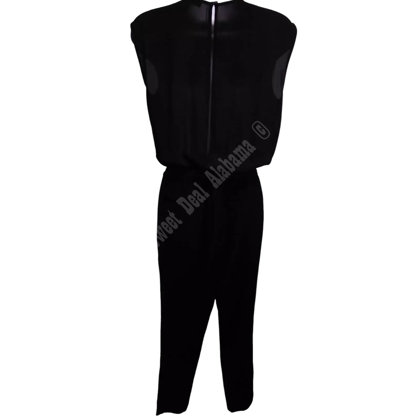 Exlura Retro Jumpsuit Romper, Jersey Material, Ribbed Waist, Synched Ankles. SM