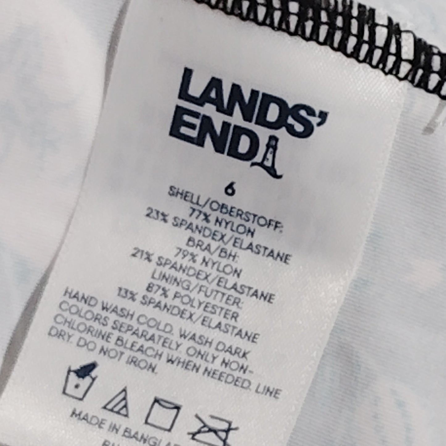 Lands’ End Women’s Paisley Print Tankini Top – Size 6 – NWT