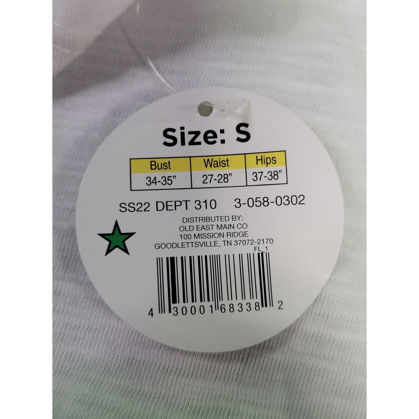 Bobbie Brooks, Small, V-Neck T Shirt, S/S Basic Stretch Top, White, NWT