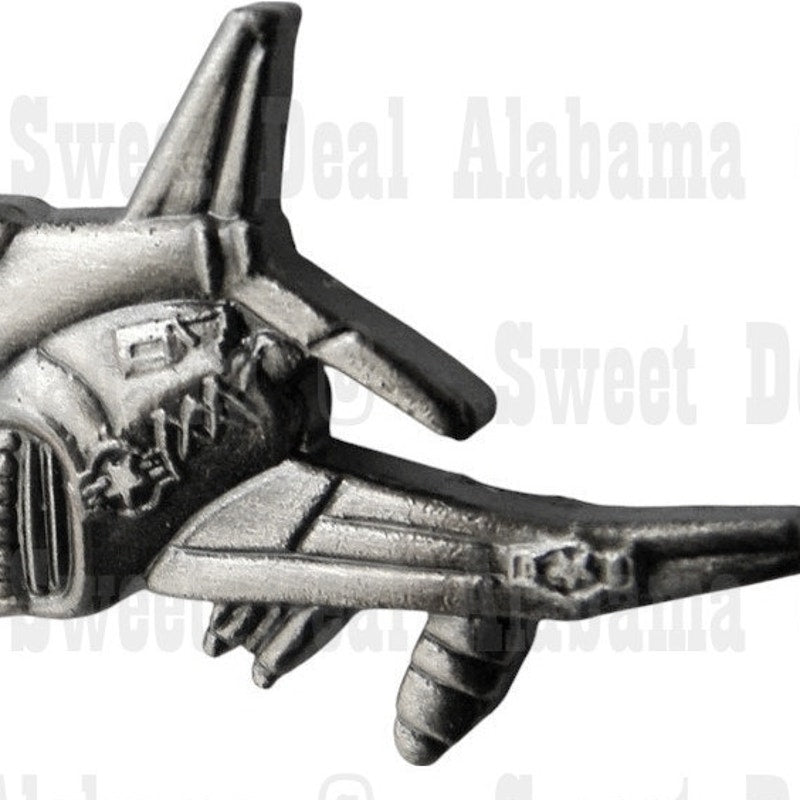 F4 Phantom Patinated Finish Hat, Lapel, Brooch Collector's Pin 1-3/8"W x 3/4"H