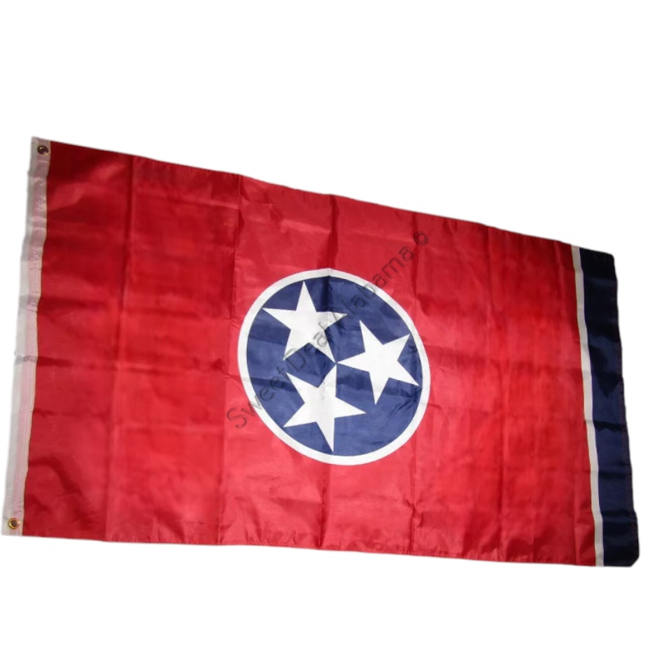 State Flag, Tennessee 3 Ft. x 5 Ft. 68D Poly Flag, Metal Grommets, Canvas Header