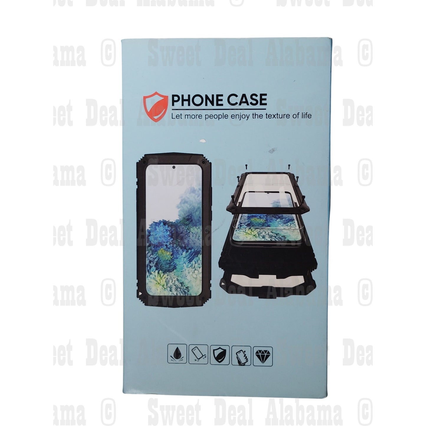 Red S22 Ultra Waterproof Case – Shockproof Metal Armor w/ Stand, 360° Cover