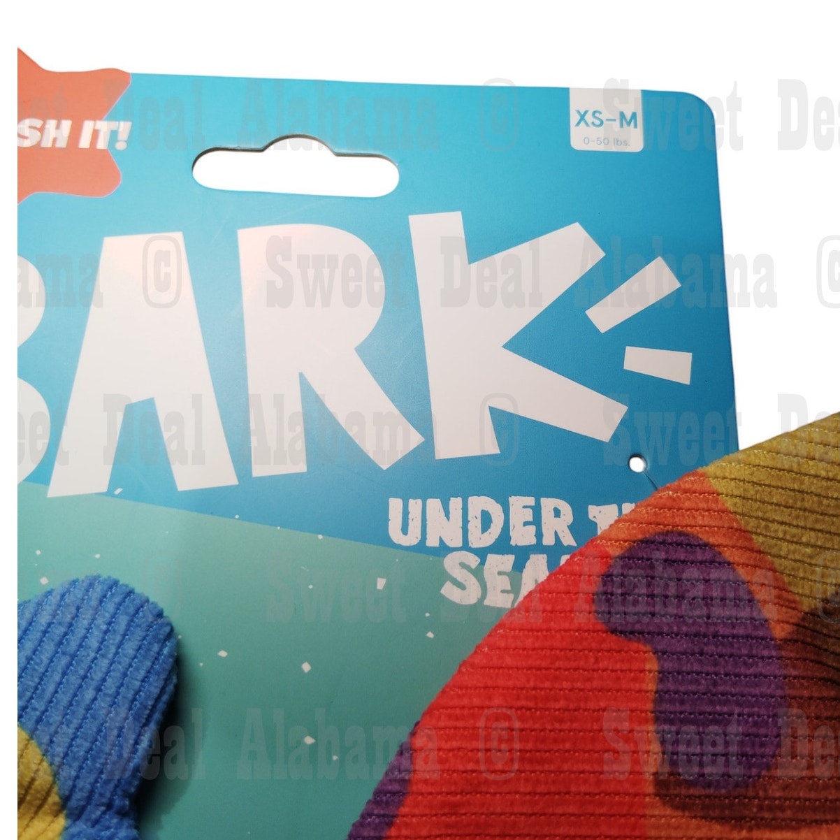 Bark Thrash It! Under The Seams Fish Soft Toy for Small Dogs