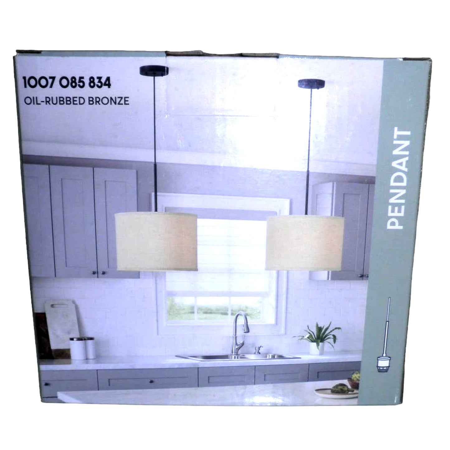 Set of 2 Oil-Rubbed Bronze Pendant Light Kits with Partial Metal Rods, NIB