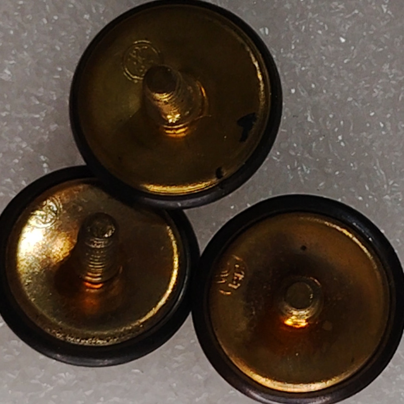 3-PK USMC EGA Black Novelty Coat Button Screw Back 27 Ligne 5/8" 3‑PK