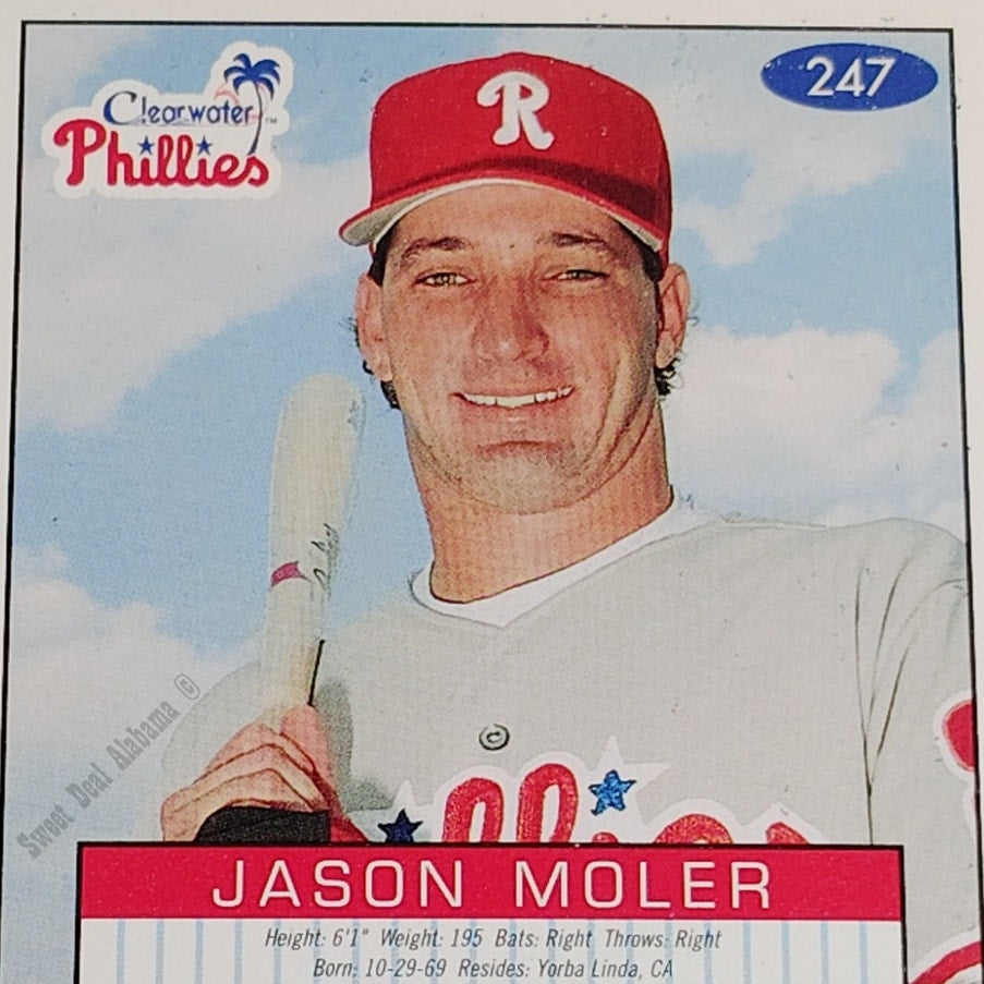 Jason Moler, Clearwater Phillies, No. 247, 93-94 Fleer Excel Minor Leagues