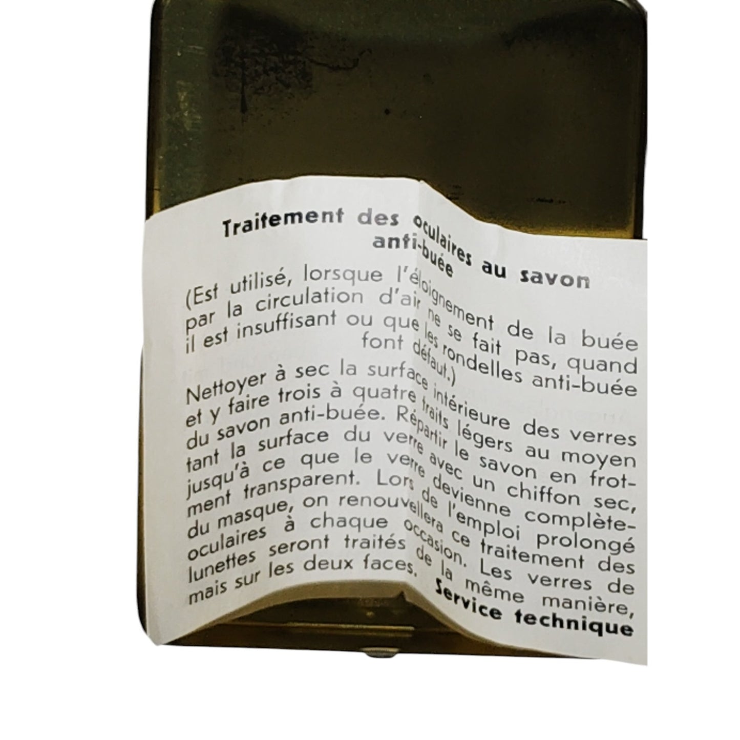 German Military Anti-Fog Eyeglass Soap Stick Treatment Kit – Gold Tin w/ Paperwork & Vial – WWII Era