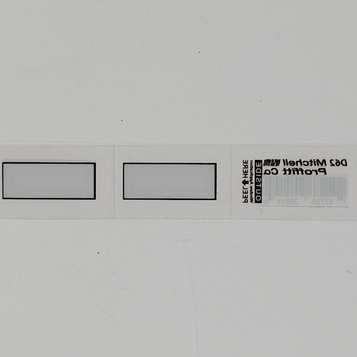 1st Lieutenant Rank Bar Window Decal – O-2 Silver Bar – 1" x 0.5" Vinyl – D62