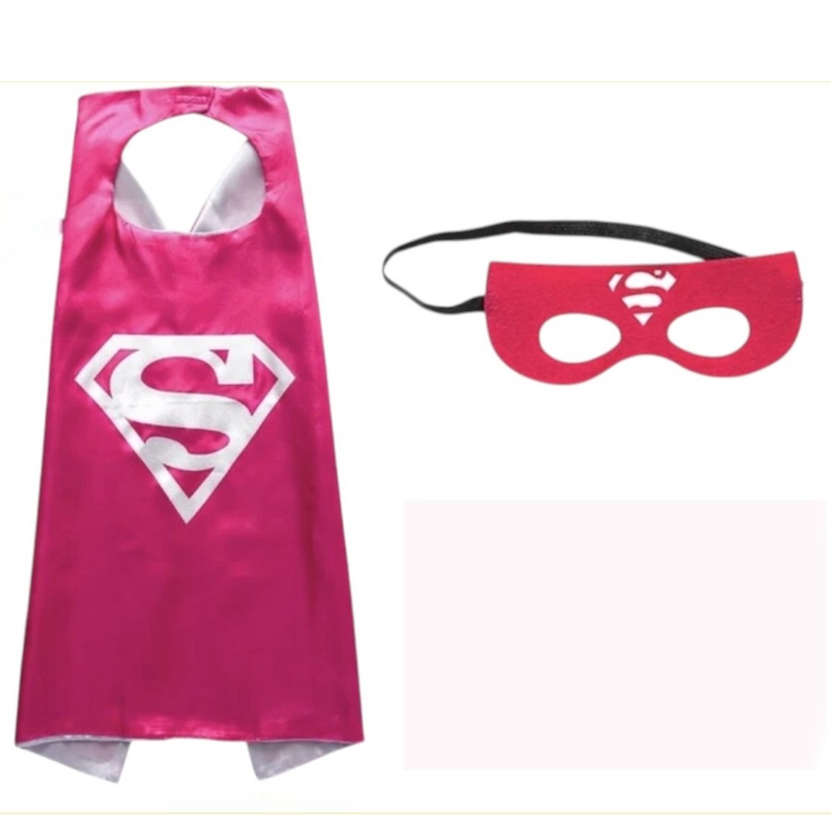 Super Superhero Cape & 2 Masks Kids Set – Satin & Felt, Hook & Loop