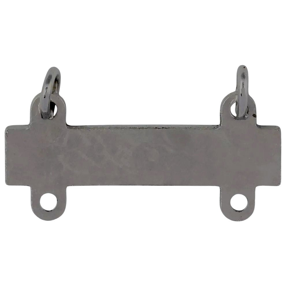 Military Qualification Bar, Driver-W, Silver Text and Background 1/2"H x 1"W