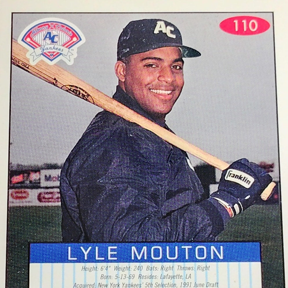 Lyle Mouton, Albany Colonie Yankees, No. 110, 93-94 Fleer Excel Minor Leagues