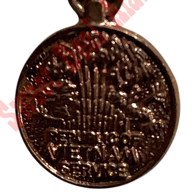 Vietnam Service Medal, Mini, Hat/Lapel Pin 1-1/8"H x 5/8"W