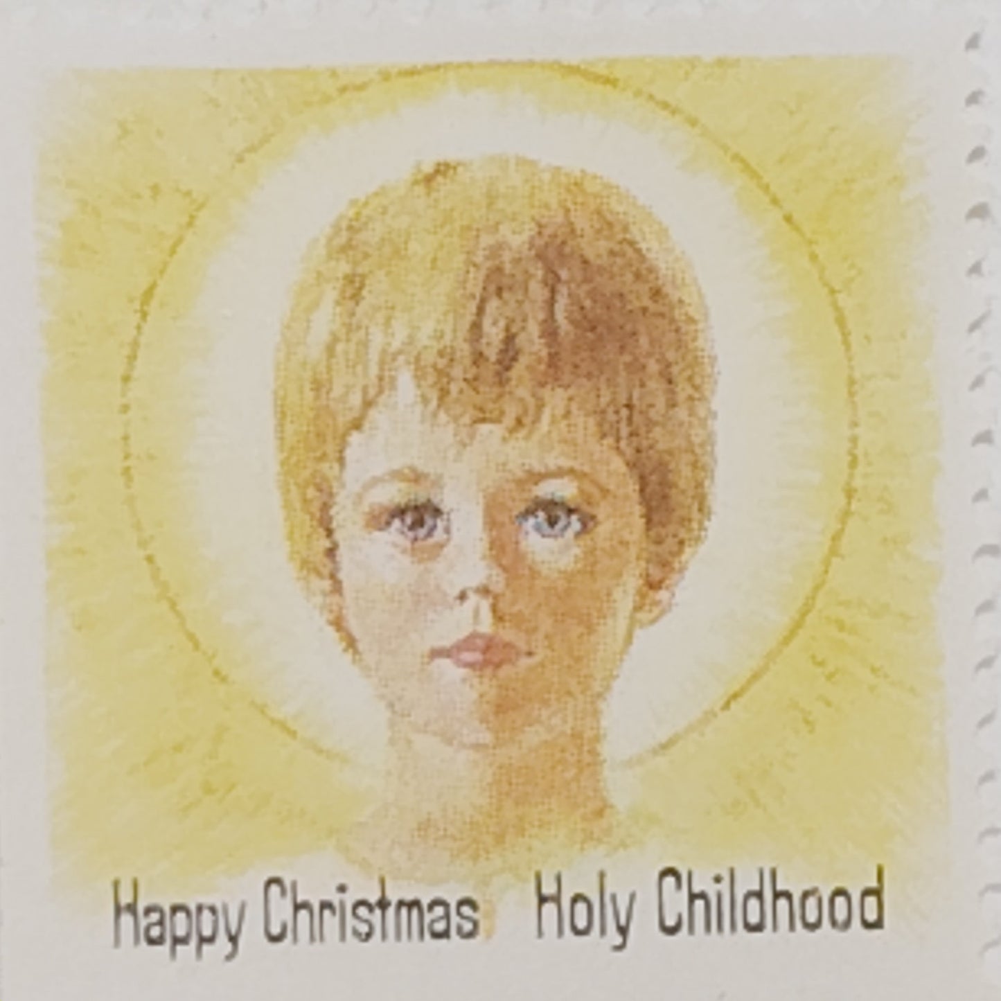 60's Happy Christmas Holy Childhood – 5 MNH Religious Charity Stamps, Cinderella