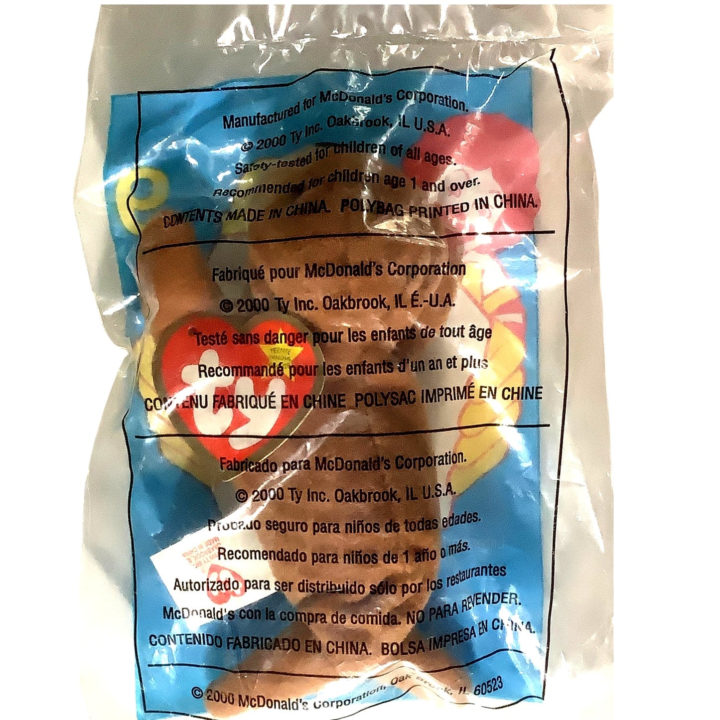 TY Teenie Beanie Babies - Tusk the Walrus, McDonald's 2000 Happy Meal Toy, NIP