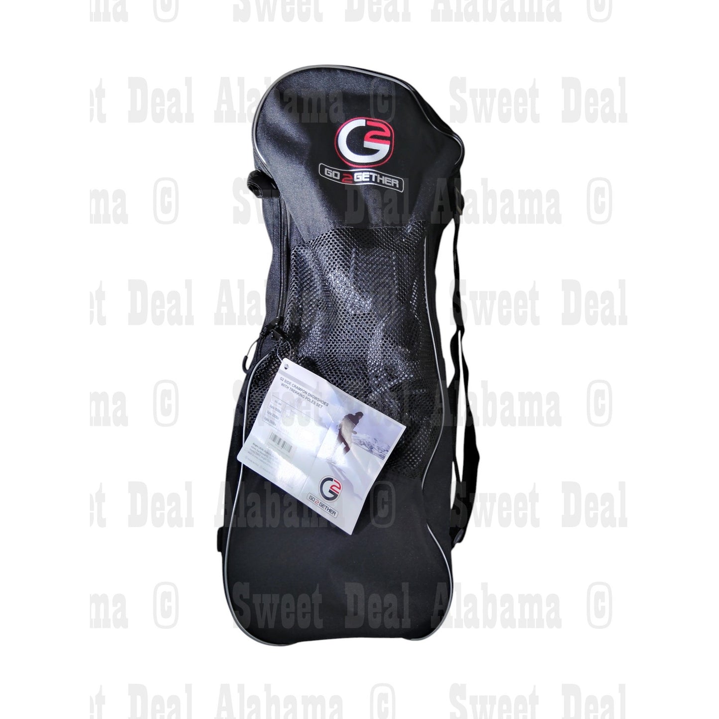 G2 23" Mountain Terrain Snowshoes Set with Trekking Poles & Tote Bag – Grey